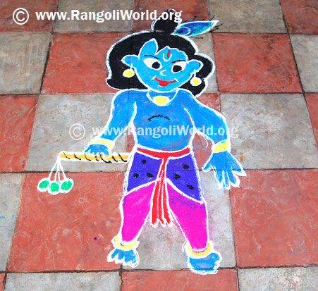 Little Krishna Rangoli