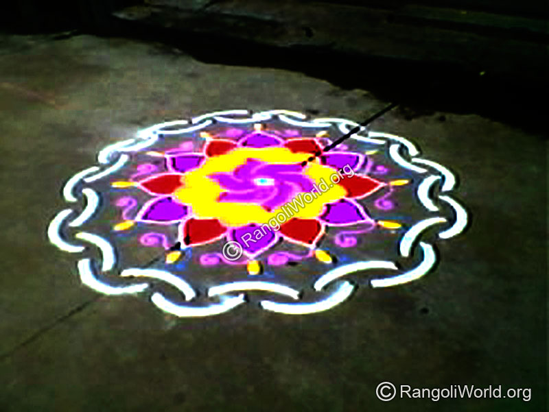 Simple Flowers Rangoli
