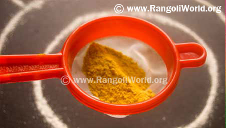 Rangoli Tutorial >> Using Tea Filter