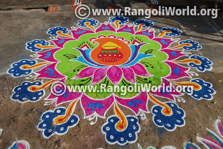 Pongal festival rangoli jan 16 2016