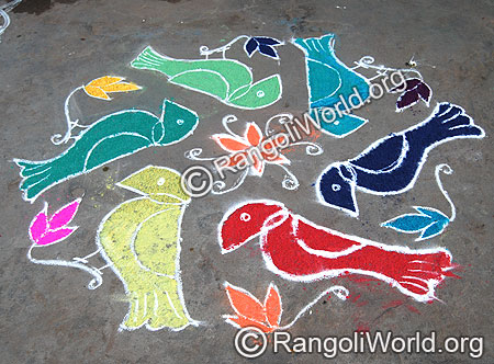 Bird Rangoli Kolam