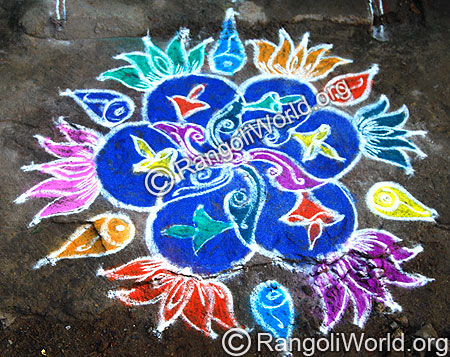 Lotus theme Rangoli