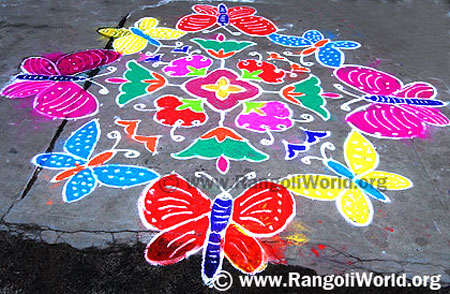 Butterfly Rangoli