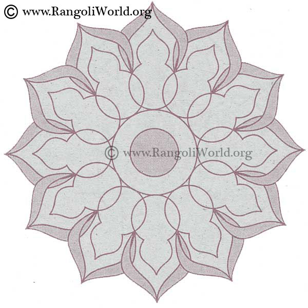 Flower Rangoli Design 1