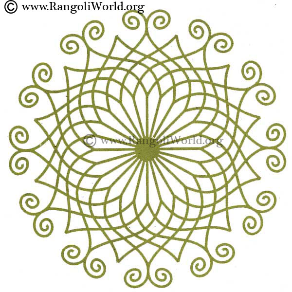 Flower Rangoli Design 2