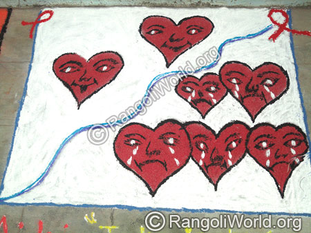 Aids Rangoli