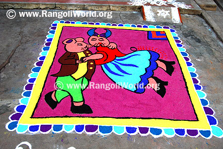Dancing Rat Rangoli