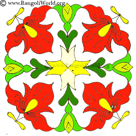 Lotus Flower Rangoli