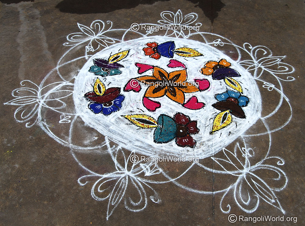 Lamp Rangoli