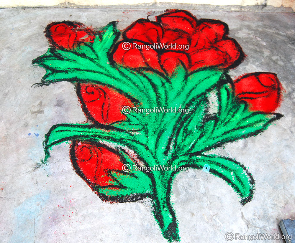 Rose Rangoli