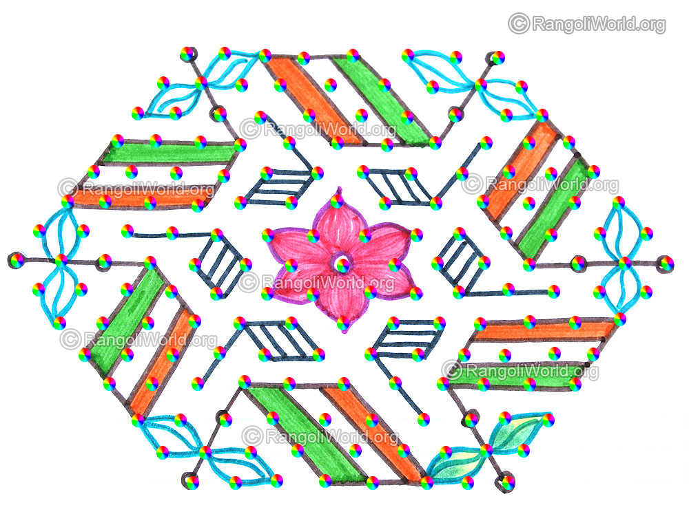Flag kolam august 2015 with dots