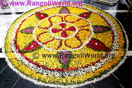 Onam festival Flower Rangoli
