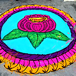 Flower rangoli designs collection