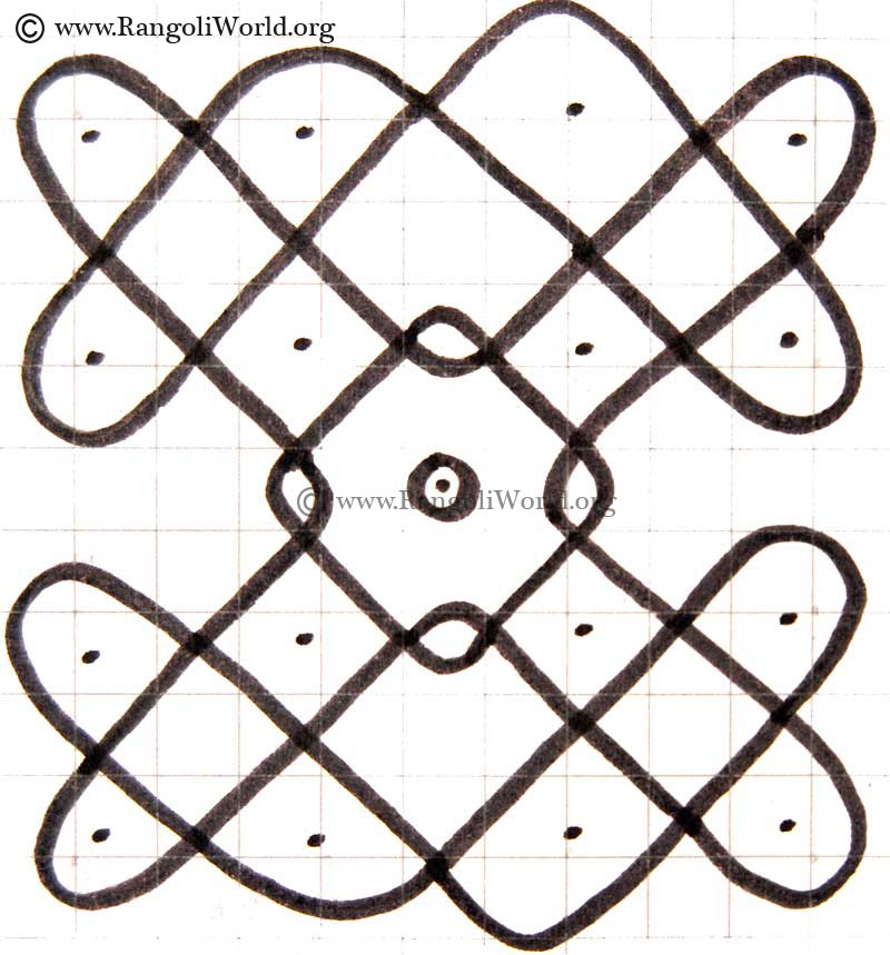 4 to 4 parallel dots sikku kolam5 may29 13