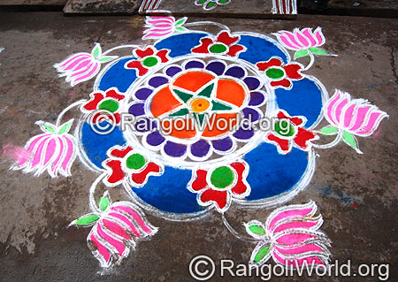 Lotus Freehand  Rangoli