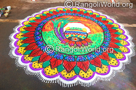Rangoli colors at home, color Kolapodi for Pongal festival, Stain - Free,  vibrant