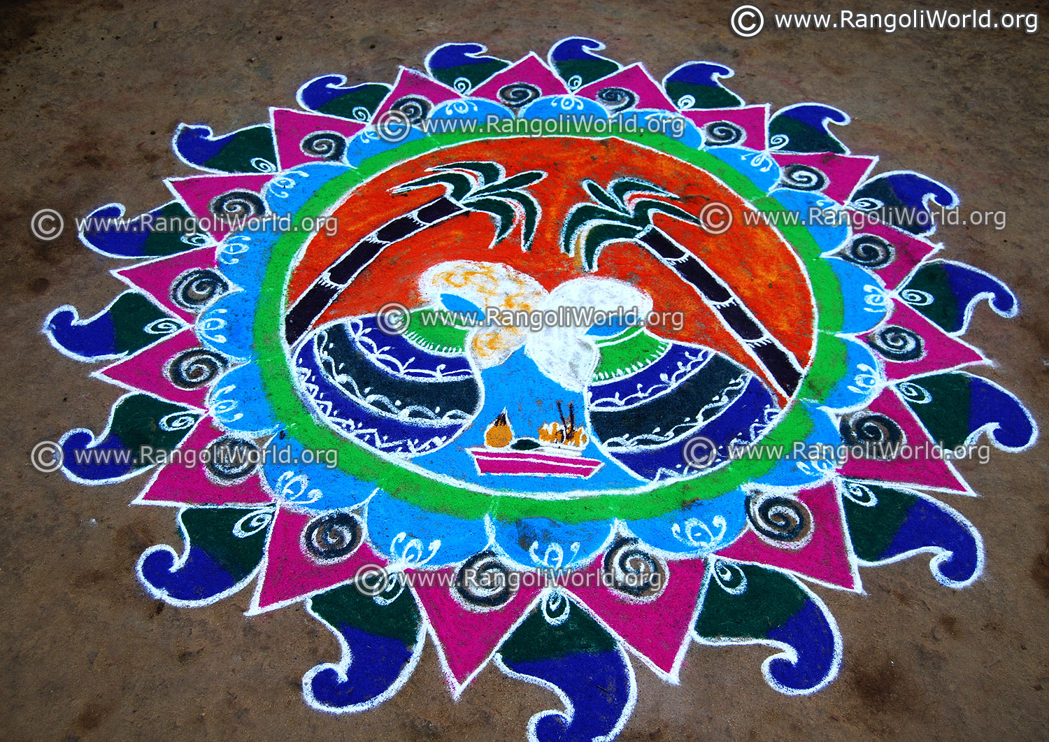 Pongal rangoli designs 2018