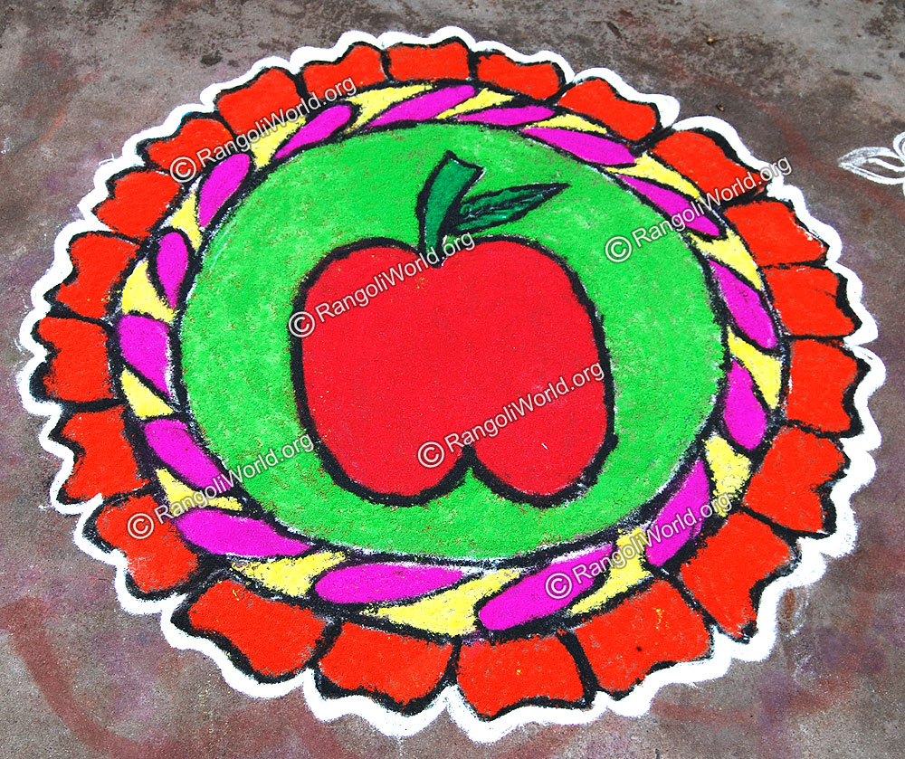 Apple Rangoli