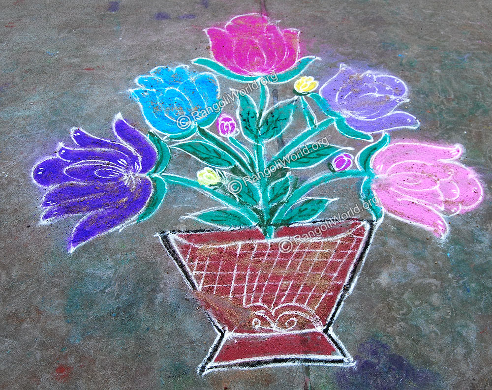 Flowerpot Rangoli