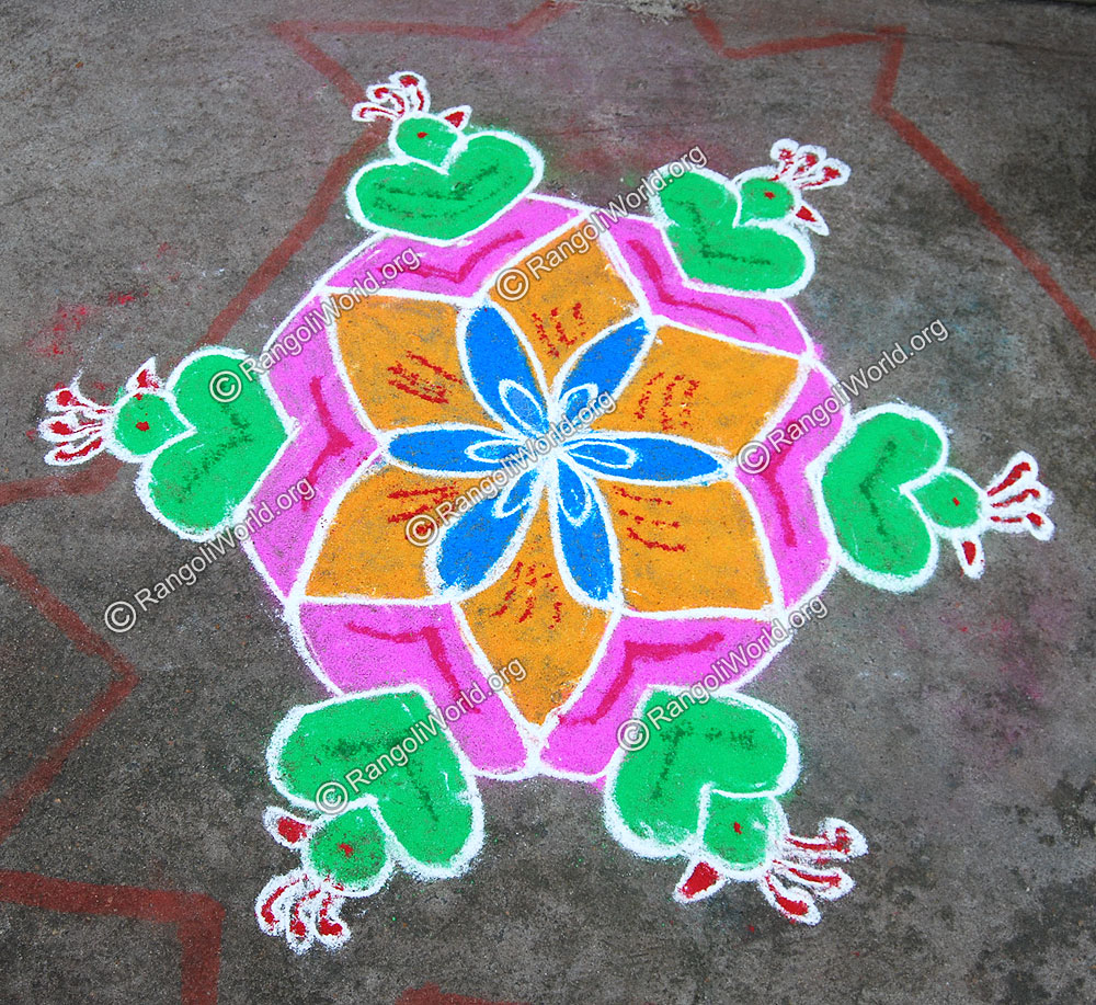 Parrot Rangoli