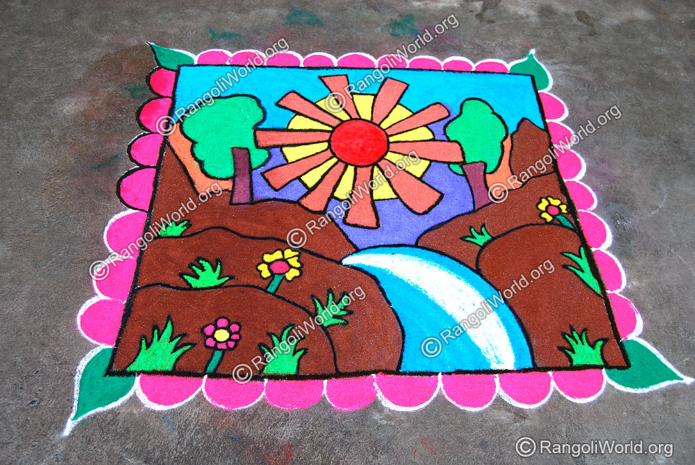 Sunrise Rangoli